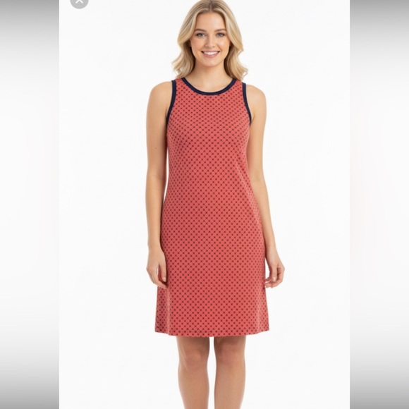 Ann Taylor red & blue classic dress size medium - Picture 1 of 8